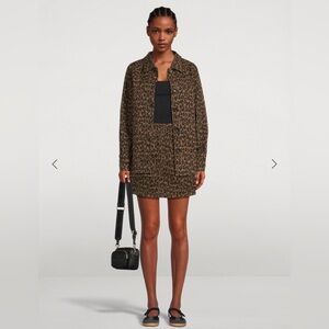 DL1961 Harloe Denim Jacket In Leopard Print small